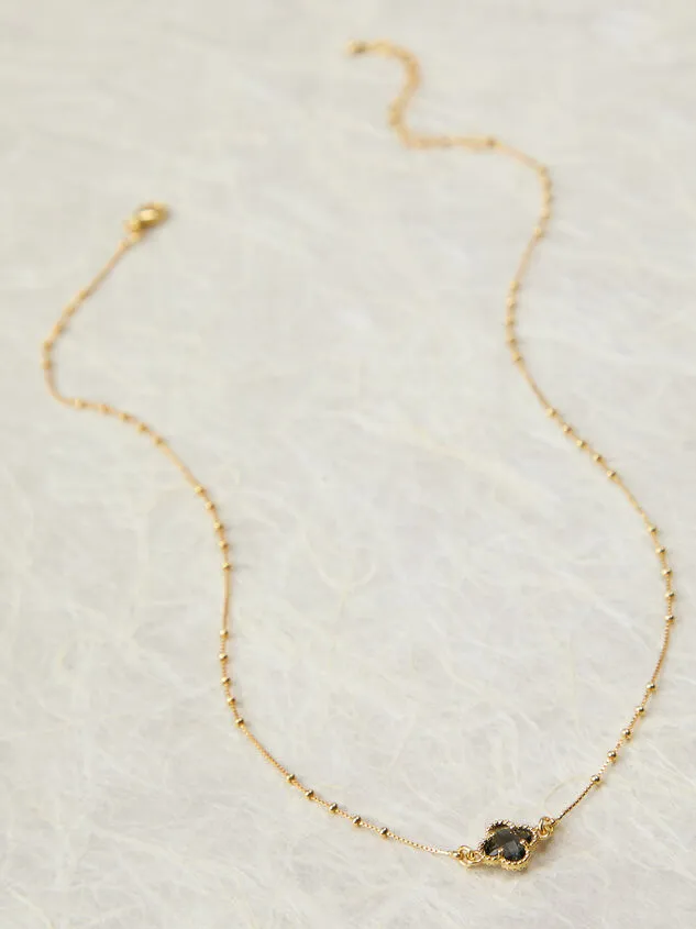 18K Gold Dainty Clover Charm Choker Necklace 18kgold Women Altar039d State Necklaces