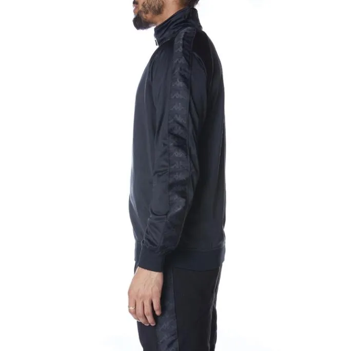 222 Banda Anniston Track Jacket 8211 Black Jet Black Jet Men Kappa Tracksuits