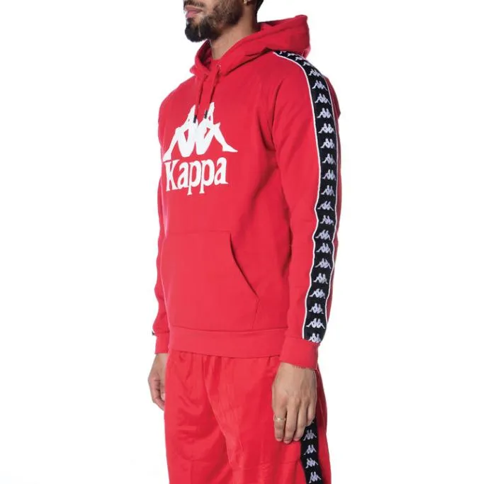 222 Banda Hurtado 2 Hoodie 8211 Red Black Red Black Men Kappa Hoodies and Sweatshirts