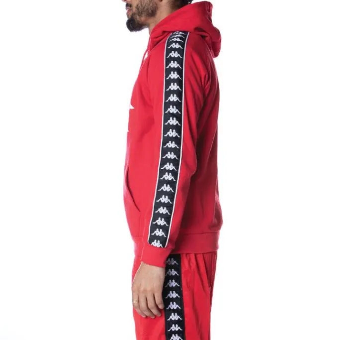 222 Banda Hurtado 2 Hoodie 8211 Red Black Red Black Men Kappa Hoodies and Sweatshirts