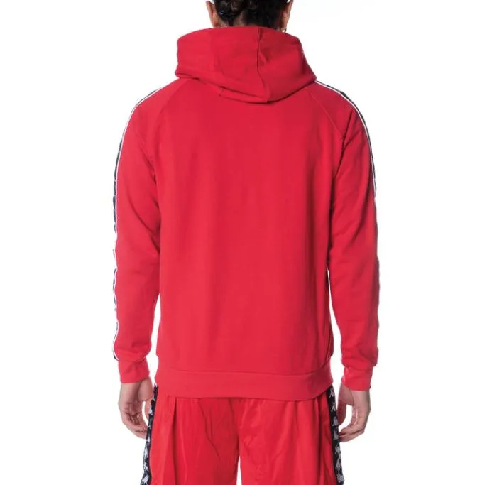 222 Banda Hurtado 2 Hoodie 8211 Red Black Red Black Men Kappa Hoodies and Sweatshirts
