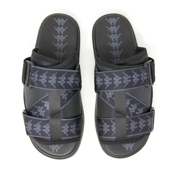 222 Banda Mitel 1 Sandals 8211 Black Grey Dk Black Grey Dk Footwear Kappa Sandals