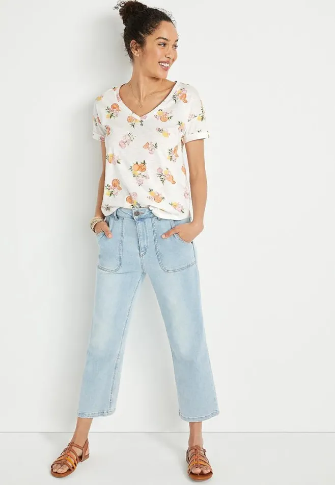 247 White Fruit Drop Shoulder Tee Women Maurices Tops