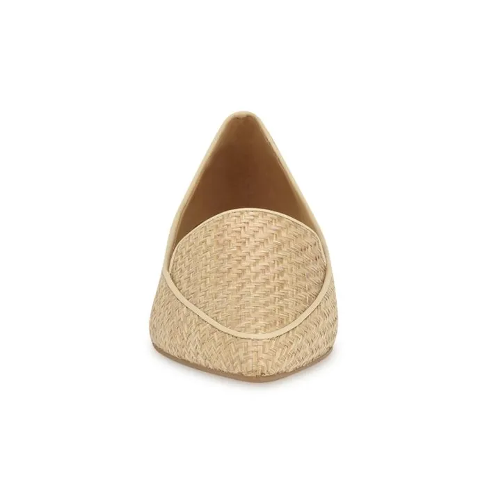 Abay Smoking Flats Natural Raffia Women Nine West Flats