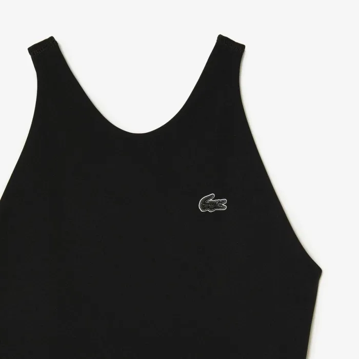 Activewear Women Lacoste Womens OnePiece Recycled Polyamide Swimsuit Black 031
