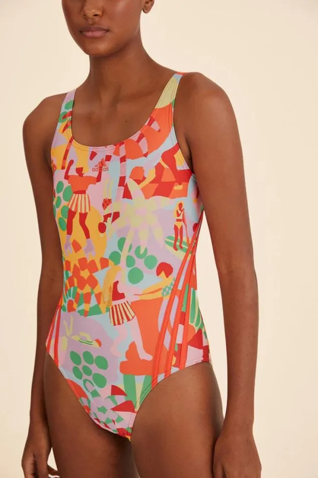 Adidas Farm Swimsuit Pearl Citrine Women FARM Rio OnePiece Swimsuits