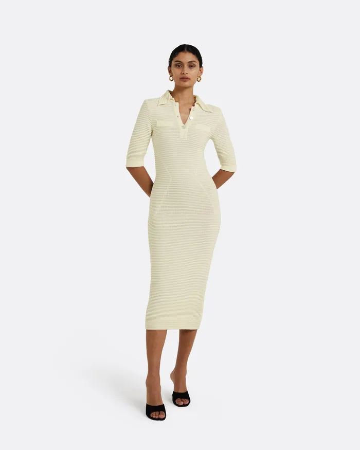 Akilah Ivory Crochet Dress Ivory Icons Safiyaa Women