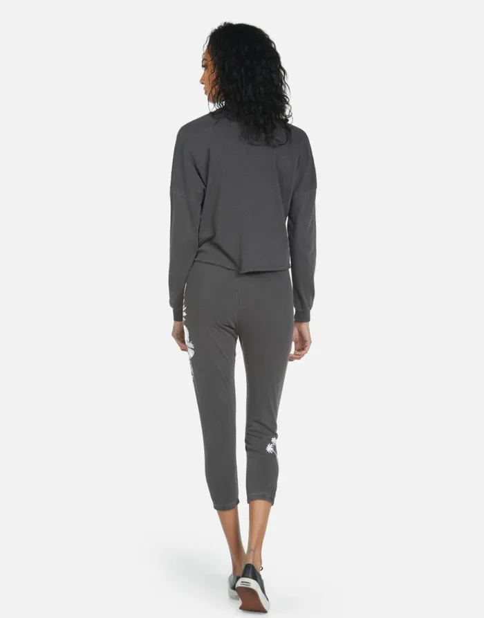 Alana 90210 Pigment Black Women Lauren Moshi Crop Sweatpants