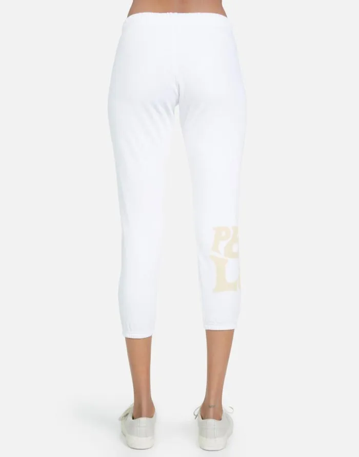 Alana Peace Love Camel White Women Lauren Moshi Crop Sweatpants