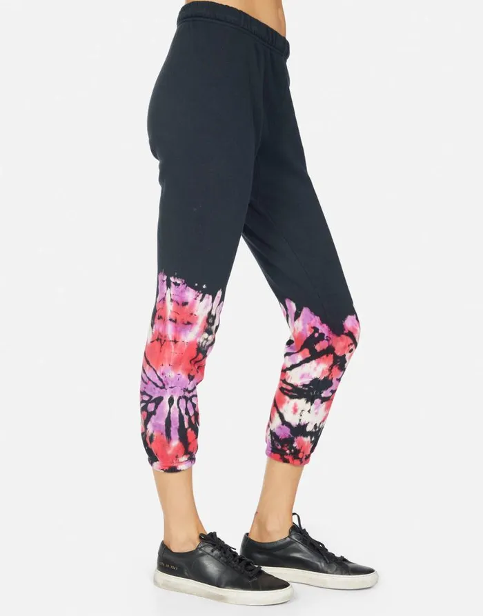Alana Ruby Lip Onyx Ruby Tie Dye Women Lauren Moshi Crop Sweatpants
