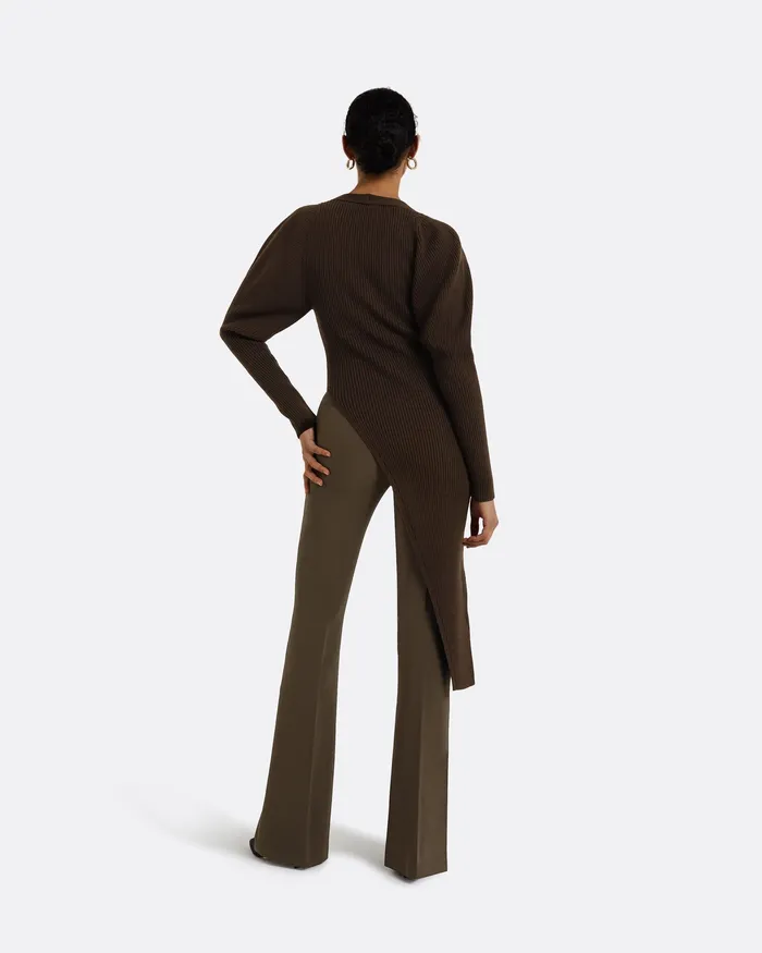 Alexa Chocolate Trousers Chocolate Women Trousers Safiyaa