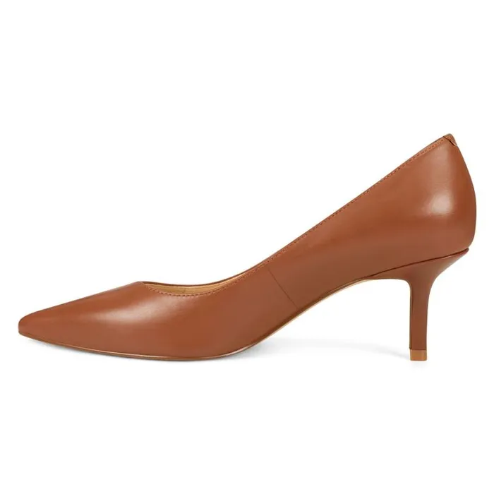 Arlene Pointy Toe Pumps Light Brown Leather Women Nine West Heels Arlene Pointy Toe Pumps Light Brown Leather Women Nine West Heels