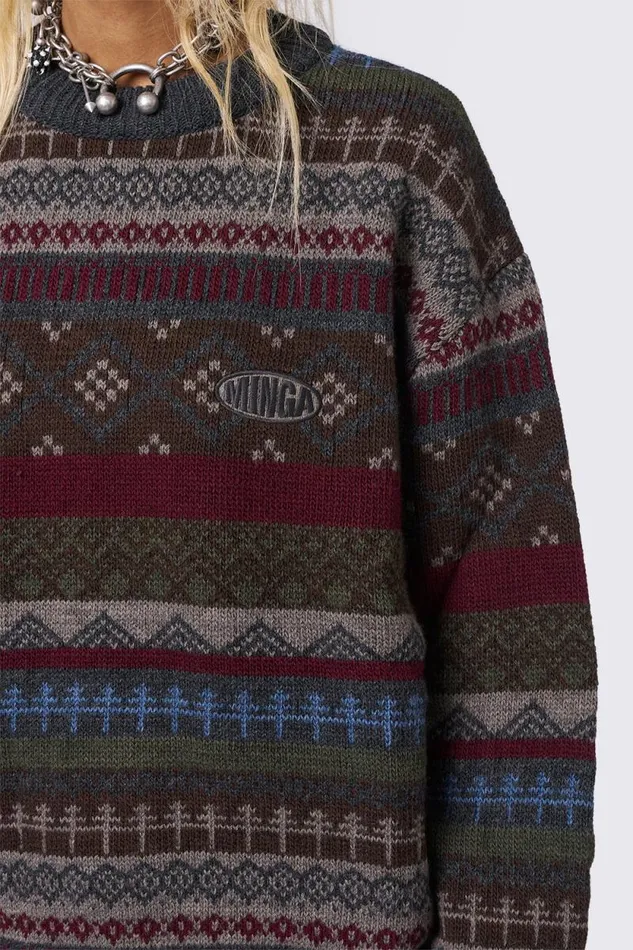 Ashton Jacquard Sweater Women Minga London Knitwear Ashton Jacquard Sweater Women Minga London Knitwear