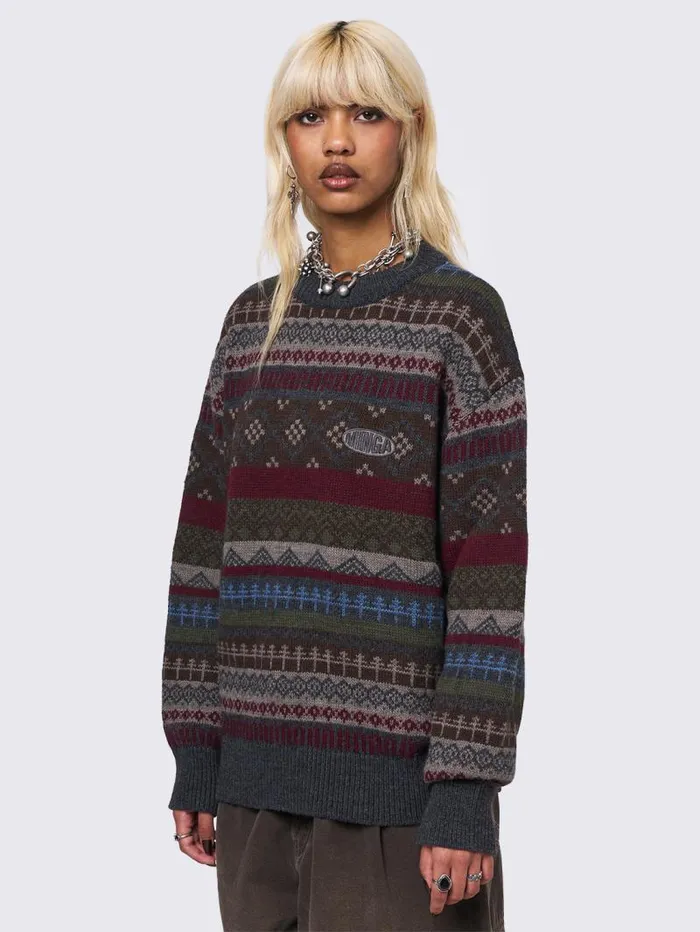 Ashton Jacquard Sweater Women Minga London Knitwear Ashton Jacquard Sweater Women Minga London Knitwear