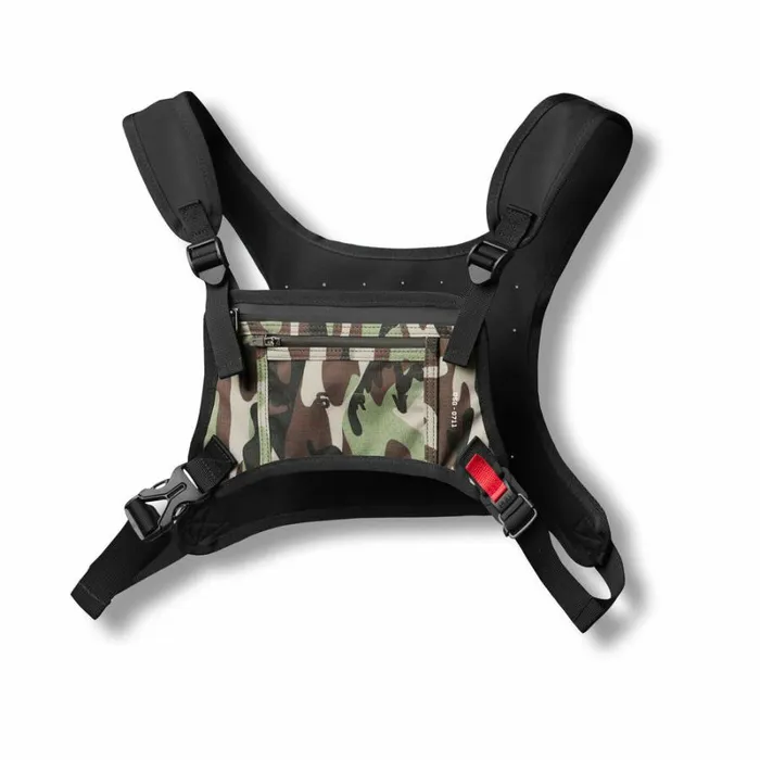 ASRV Bags Men Cordura Lightweight Chest Pack Woodland Camo