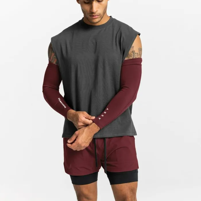 ASRV Gloves and Sleeves Men WarpFlexx Arm Sleeve Crimson Red