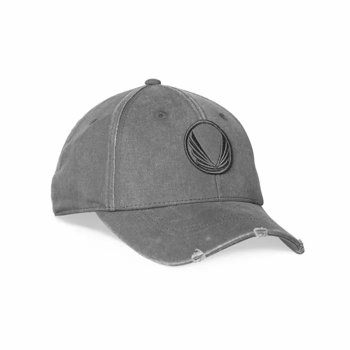 ASRV Hats and Headwear Men Distressed Patch Logo Hat Greygrey 034wings034