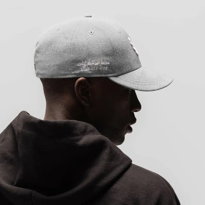 ASRV Hats and Headwear Men New Era 59Fifty Low Profile Hat Heather Greywhite wings