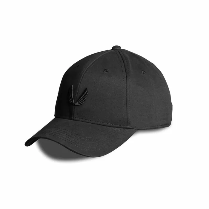 ASRV Hats and Headwear Men Sport Cap Wings Embroidered Logo Blackblack