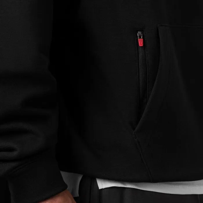 ASRV Hoodies and Sweatshirts Men TechTerry Zip Pocket Hoodie Black 034brush Stroke034 ASRV Hoodies and Sweatshirts Men TechTerry Zip Pocket Hoodie Black 034brush Stroke034