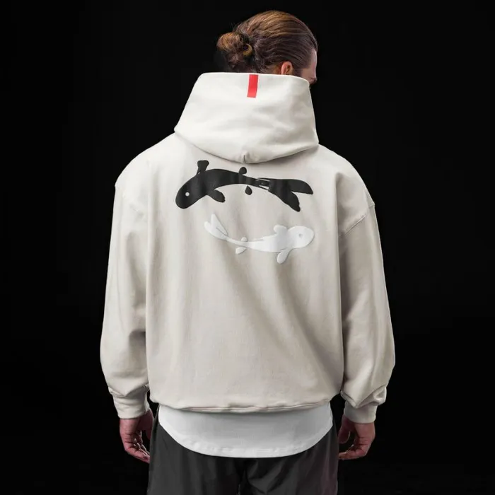 ASRV Hoodies and Sweatshirts Men TechTerry Zip Pocket Hoodie Stone 034koi034 ASRV Hoodies and Sweatshirts Men TechTerry Zip Pocket Hoodie Stone 034koi034