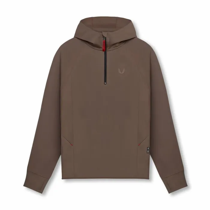 ASRV Hoodies and Sweatshirts Men Thermal Training Hoodie Deep Taupe