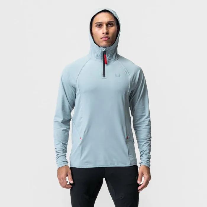 ASRV Hoodies and Sweatshirts Men Thermal Training Hoodie Light Sky