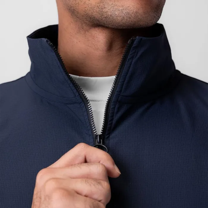 ASRV Jackets and Outerwear Men Ripstop Quarter Zip Jacket Navy