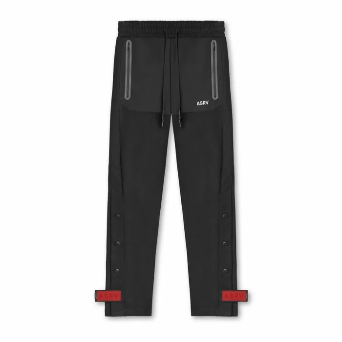 ASRV Joggers and Pants Men French Terry Technical Snap Jogger Black
