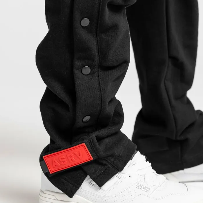 ASRV Joggers and Pants Men French Terry Technical Snap Jogger Black