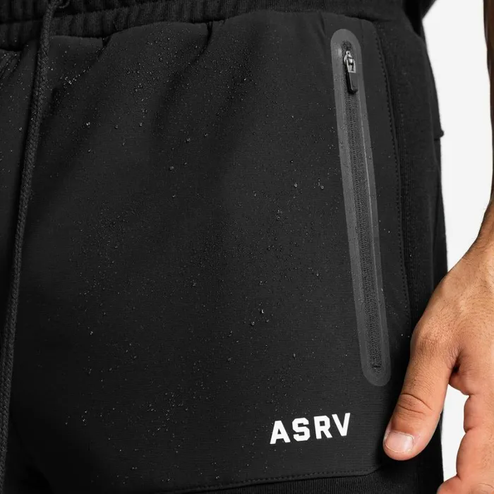 ASRV Joggers and Pants Men French Terry Technical Snap Jogger Black