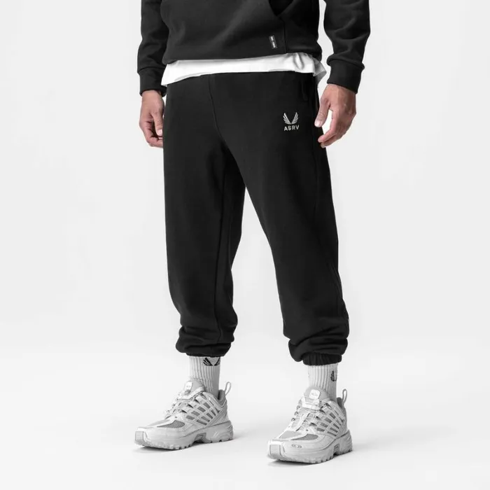 ASRV Joggers and Pants Men TechTerry Oversized Sweats Black 034emblem034