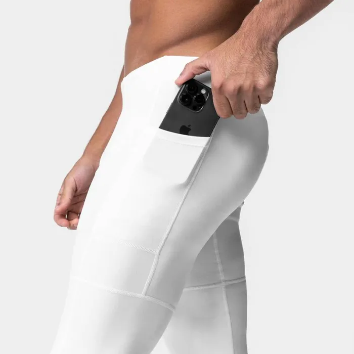 ASRV Leggings Men WarpFlexx Side Pocket Legging White