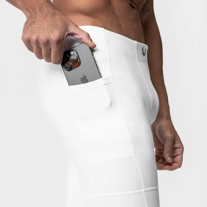 ASRV Leggings Men WarpFlexx Side Pocket Legging White