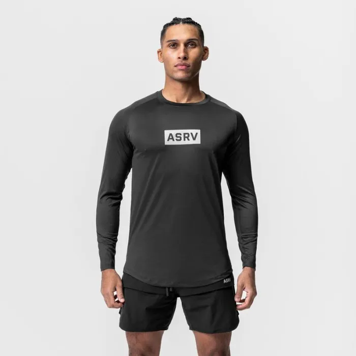ASRV Long Sleeves Men SilverLite 20 Established Long Sleeve Black 034box Logo034
