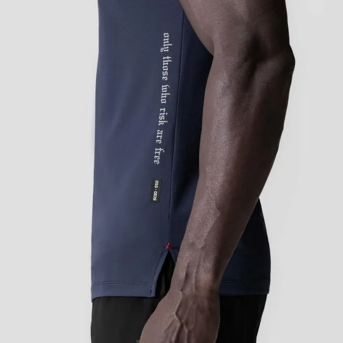 ASRV Short Sleeves Men 3DLite 20 Lycra Fitted Tee Navy 034otwr034