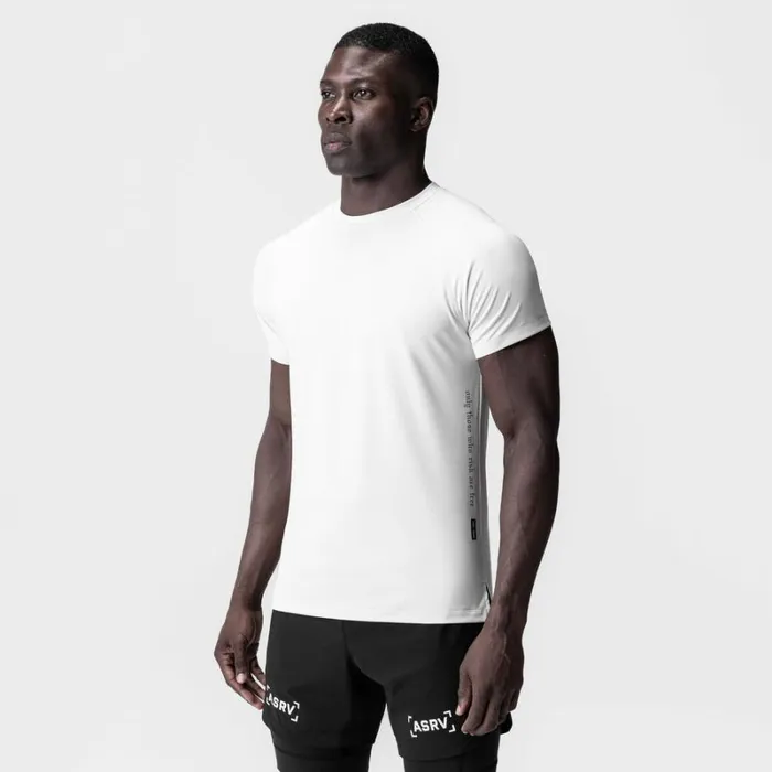 ASRV Short Sleeves Men 3DLite 20 Lycra Fitted Tee White 034otwr034