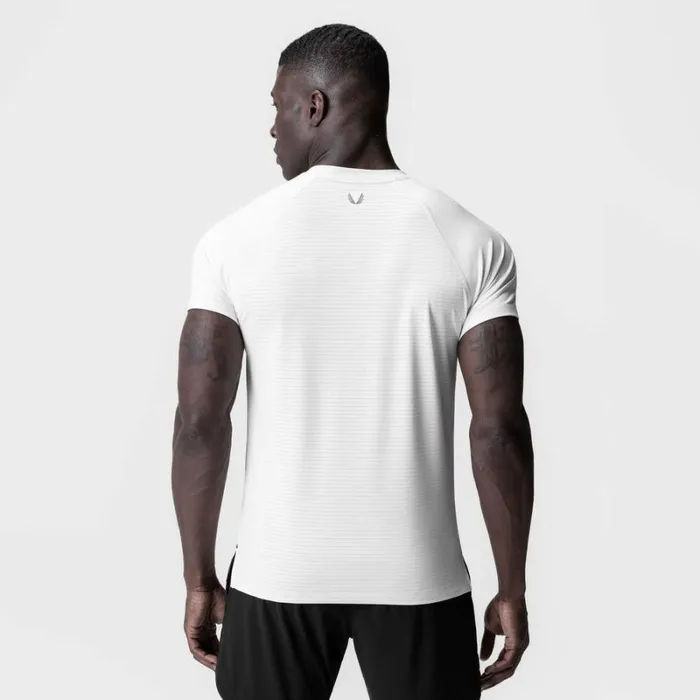 ASRV Short Sleeves Men 3DLite 20 Lycra Fitted Tee White 034otwr034