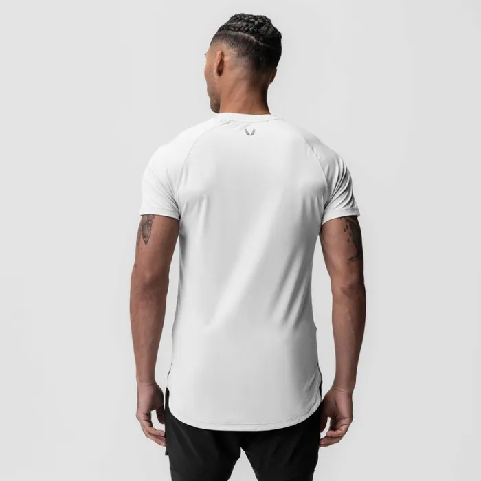 ASRV Short Sleeves Men AeroSilver Established Tee White