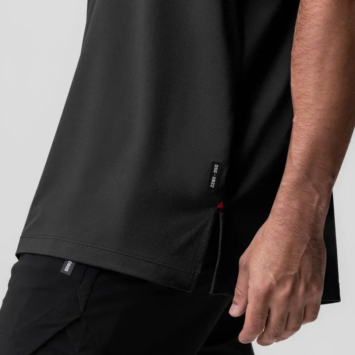 ASRV Short Sleeves Men AeroSilver Oversized Tee Black 034rp034