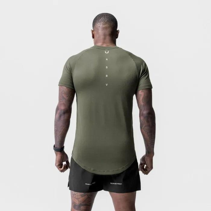 ASRV Short Sleeves Men Core Mesh Established Tee Olive