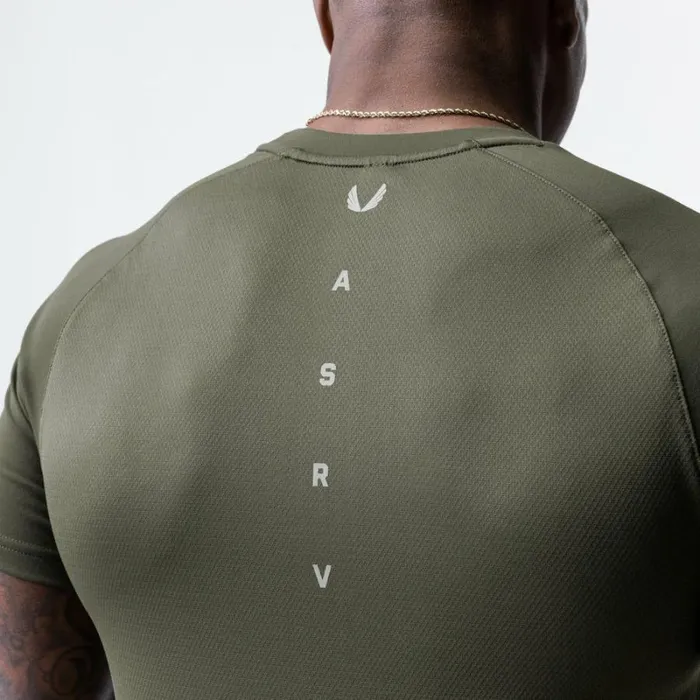 ASRV Short Sleeves Men Core Mesh Established Tee Olive