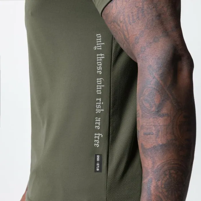 ASRV Short Sleeves Men Core Mesh Established Tee Olive