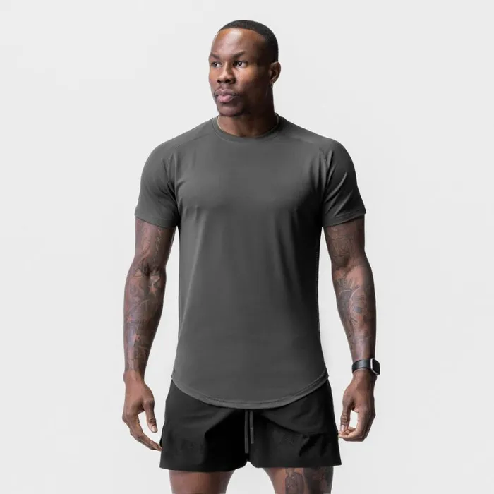 ASRV Short Sleeves Men Core Mesh Established Tee Space Grey