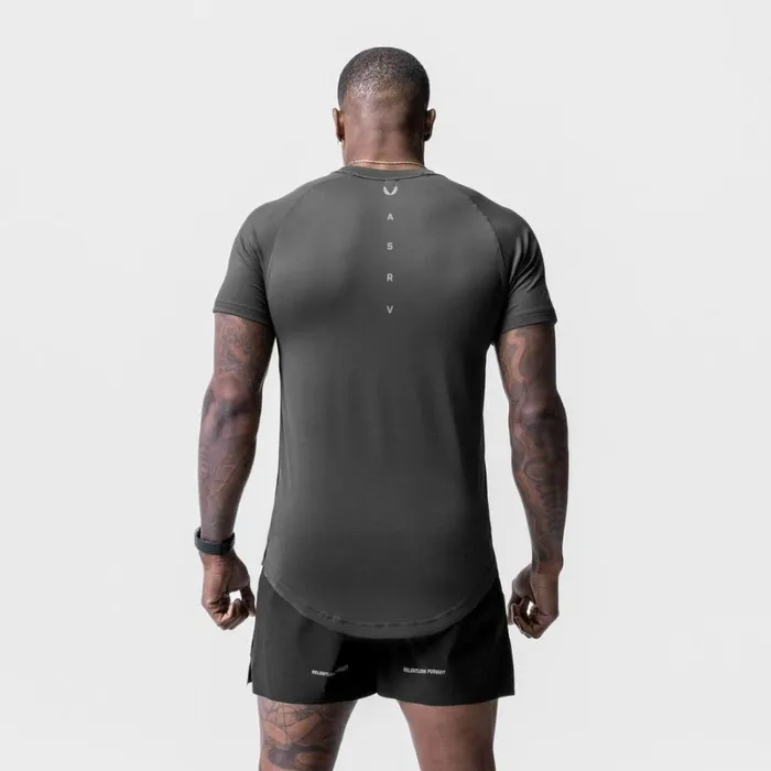 ASRV Short Sleeves Men Core Mesh Established Tee Space Grey