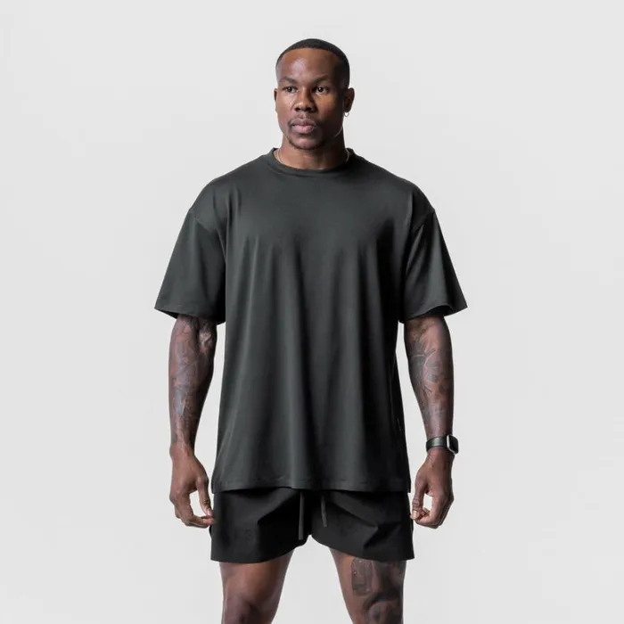 ASRV Short Sleeves Men Core Mesh Oversized Tee Black