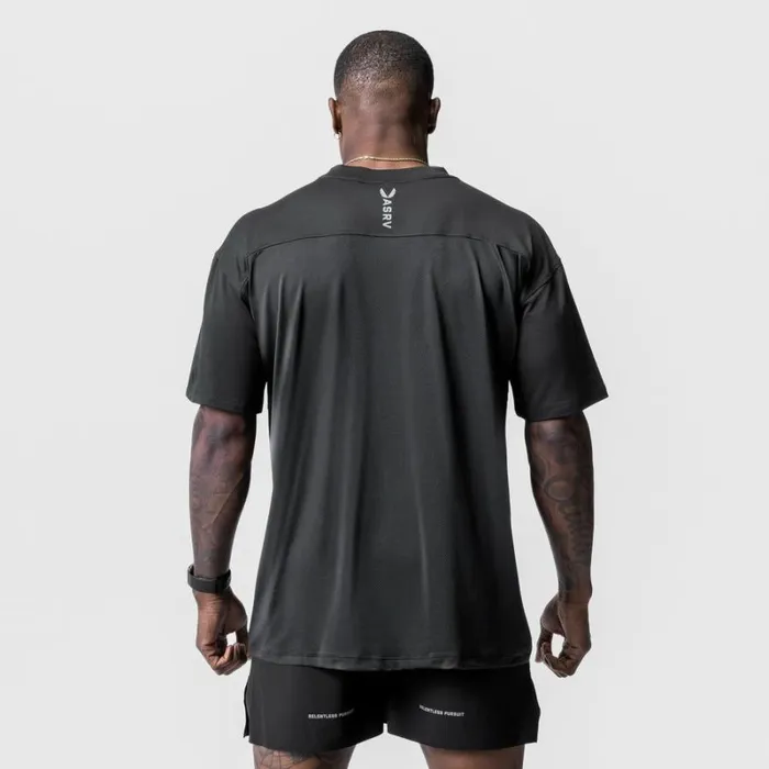 ASRV Short Sleeves Men Core Mesh Oversized Tee Black