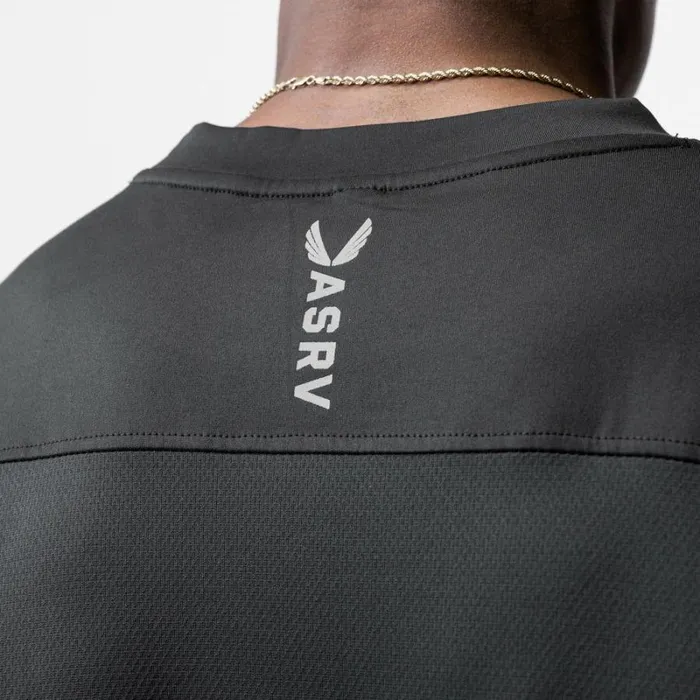 ASRV Short Sleeves Men Core Mesh Oversized Tee Black