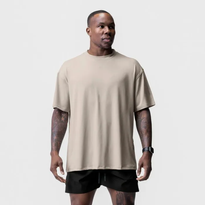 ASRV Short Sleeves Men Core Mesh Oversized Tee Chai