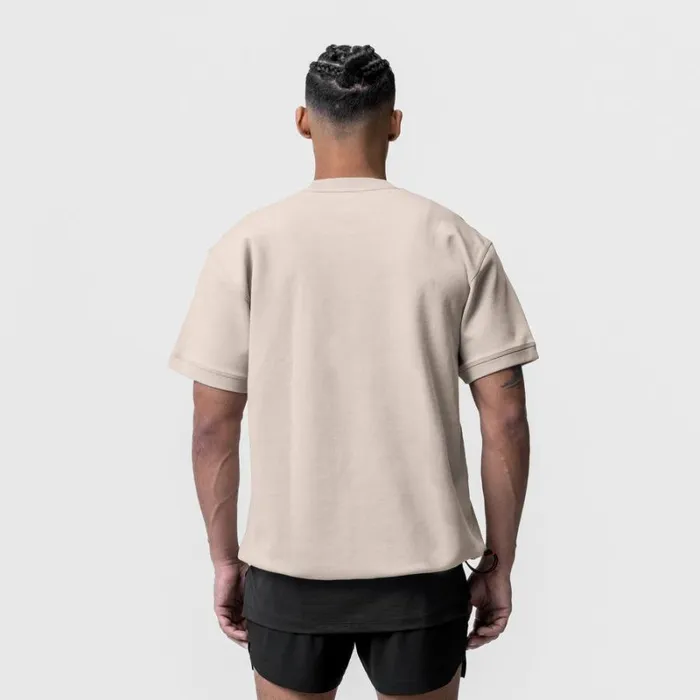 ASRV Short Sleeves Men CottonPlus Heavyweight Oversized Cinch Tee Chai